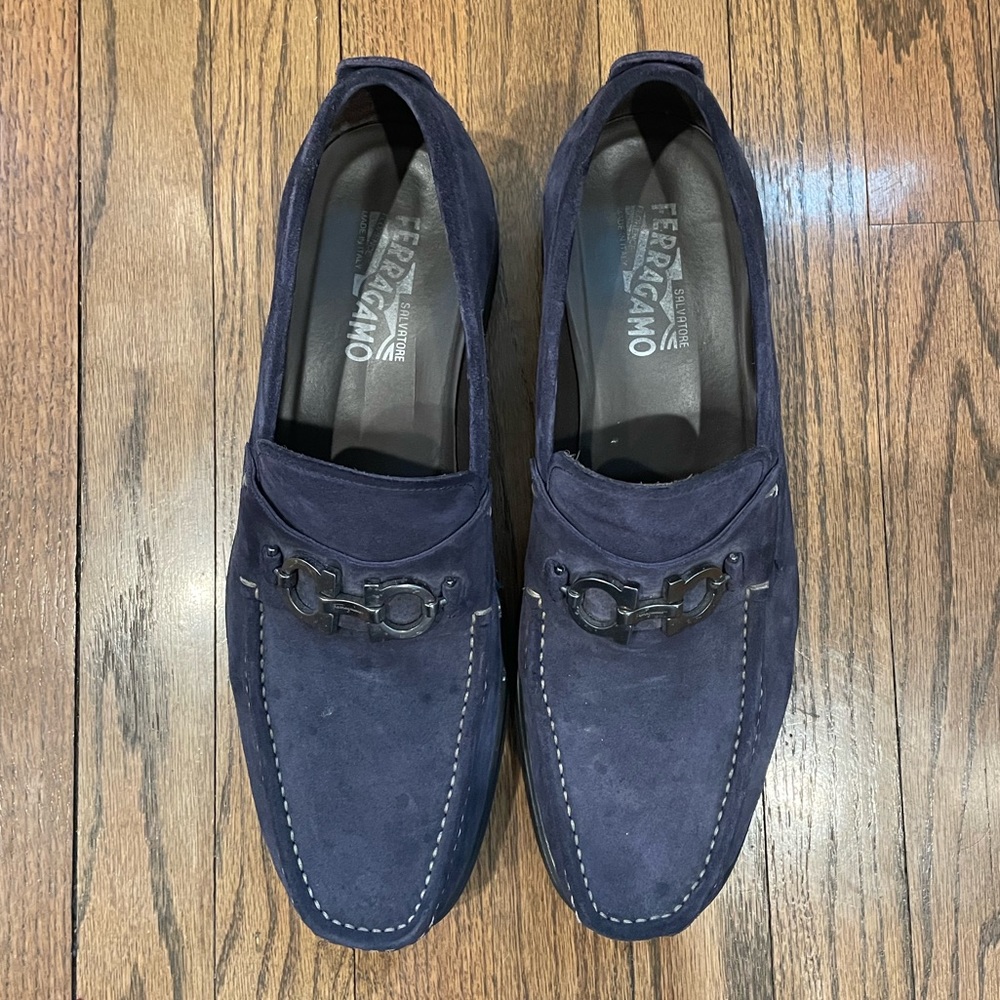 Salvatore Ferragamo Men’s Navy Blue Loafer